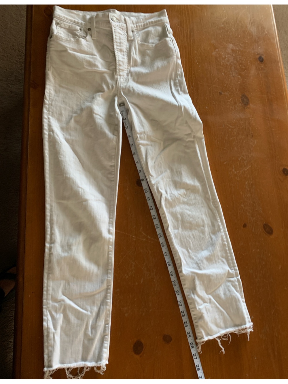 Madewell White Straight-Leg High-Rise Jeans - Picture 6 of 9